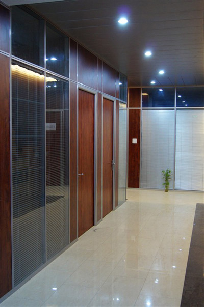 玻璃板式混合隔斷